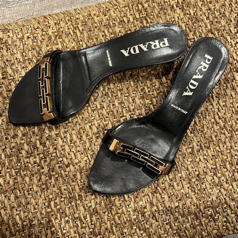 prada moccasins women's|Prada kitten heel mules.